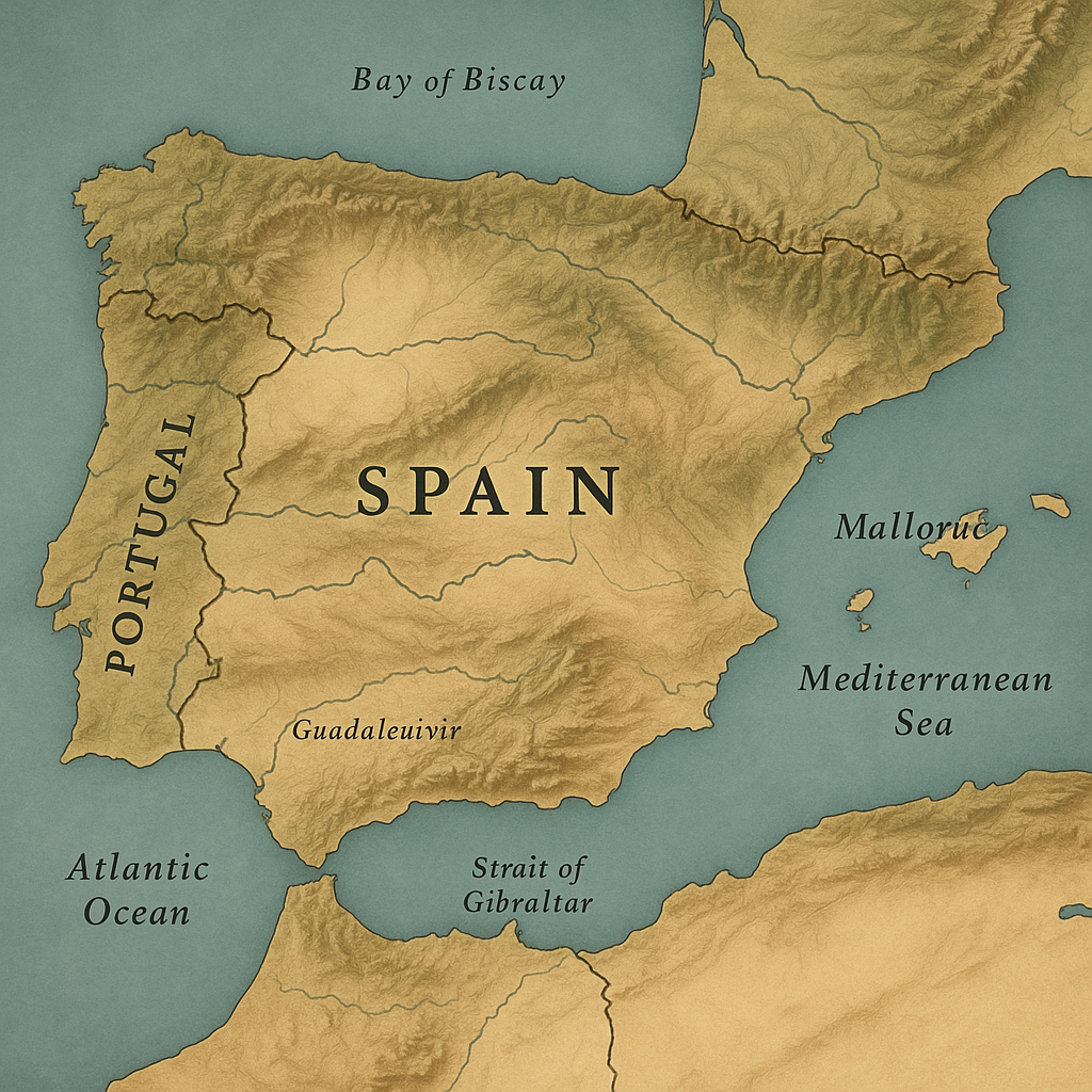Map of the Iberian Peninsula