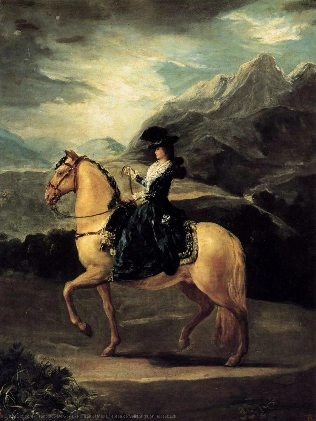 Andalusian horse in historical portrait art