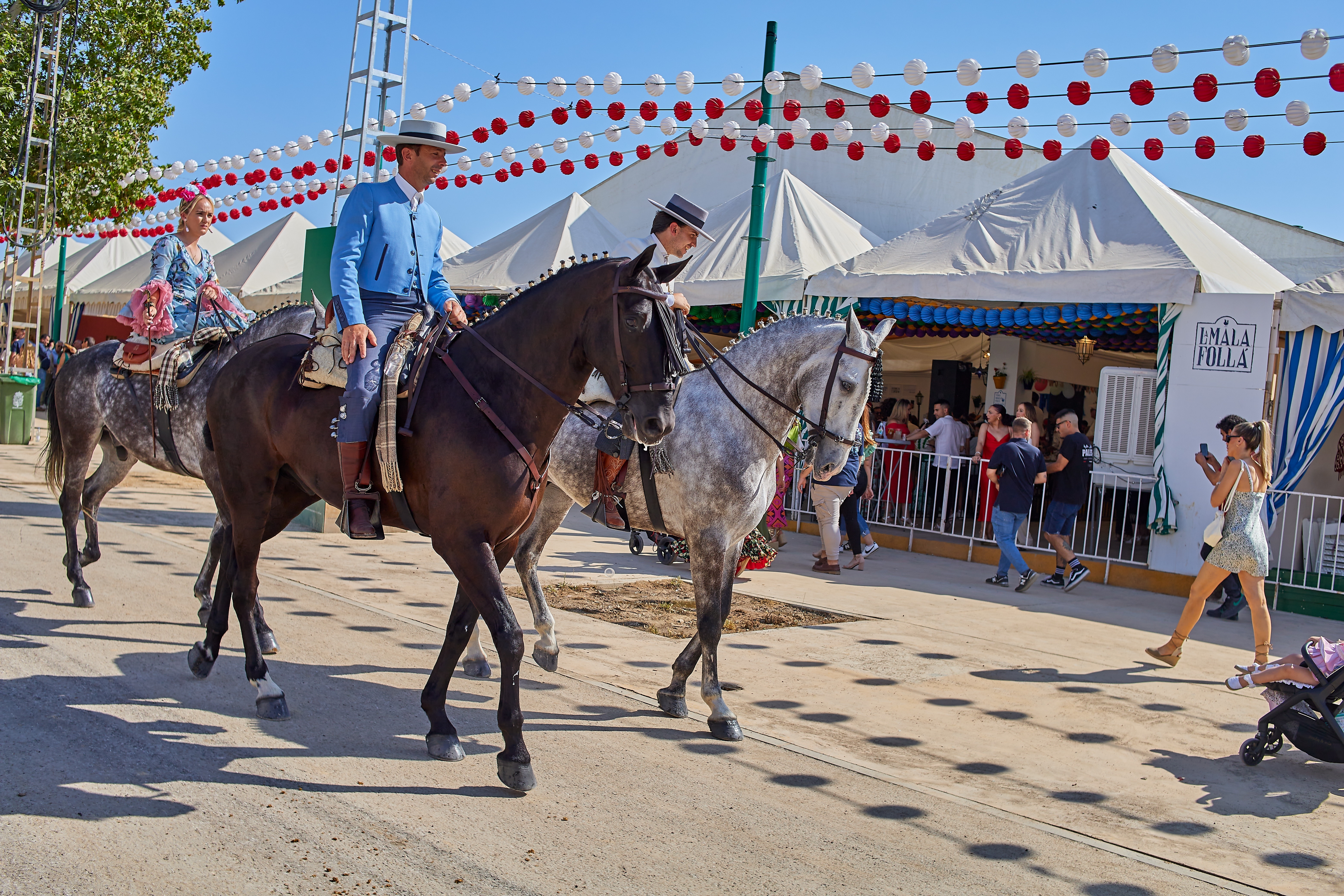 Vaquero horseman appearing at a local Spanish festival