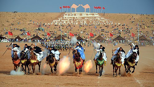 Fantasia riders in Morocco